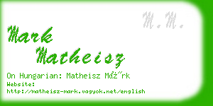 mark matheisz business card